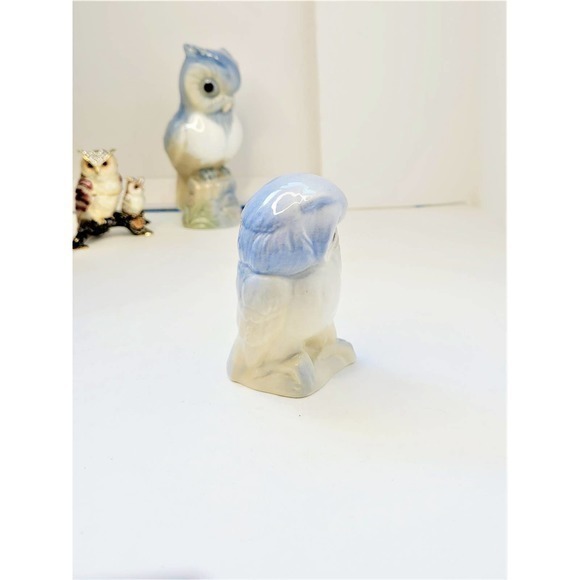 Vintage Miguel Requena‎ Porcelain Blue Brown White Owl Figurine Collectible - Picture 5 of 9